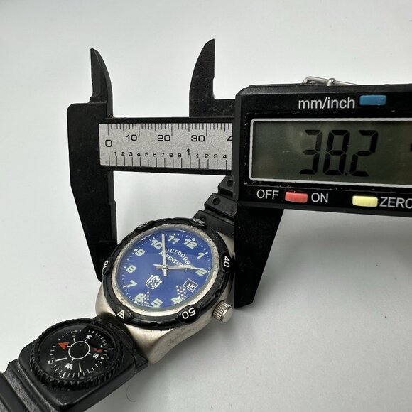 Field & Stream Watch Men Silver Tone Blue Dial Black Band New Battery 9” - Picture 15 of 16